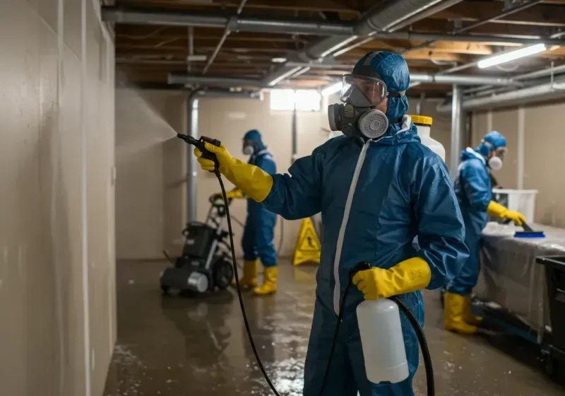 Basement Sanitization and Antimicrobial Treatment process in Gainesville, MO