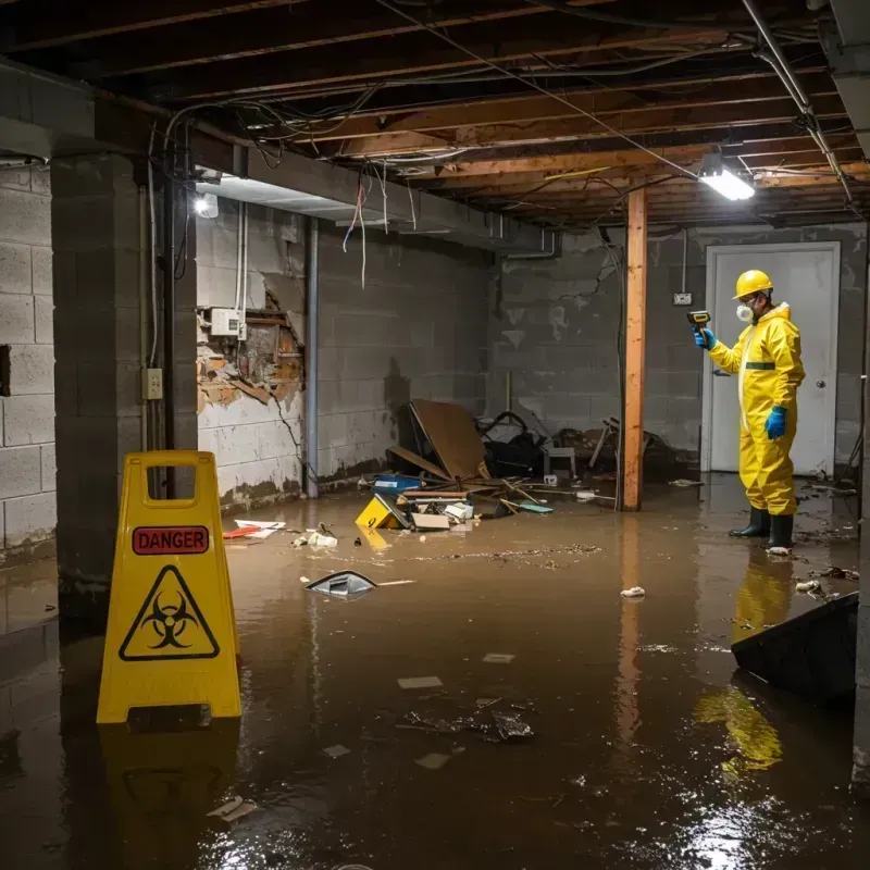 Flooded Basement Electrical Hazard in Gainesville, MO Property